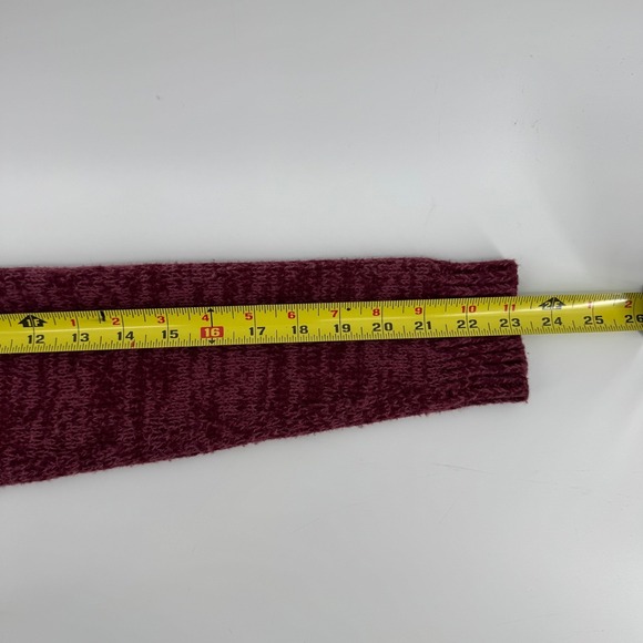 Lands' EndFair Isle Turtleneck Sweater Womens Medium Burgundy Pink Nordic Knit - Picture 7 of 8